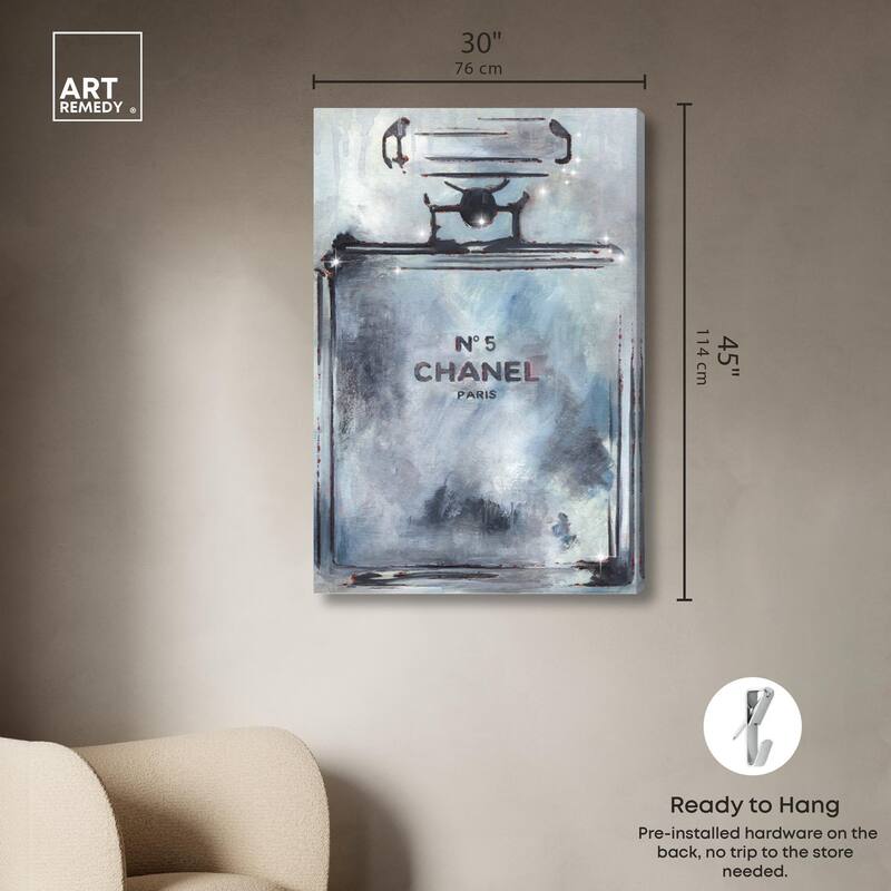 Doll Memories - Grey Perfume Canvas by Art Remedy, Gallery Wrapped