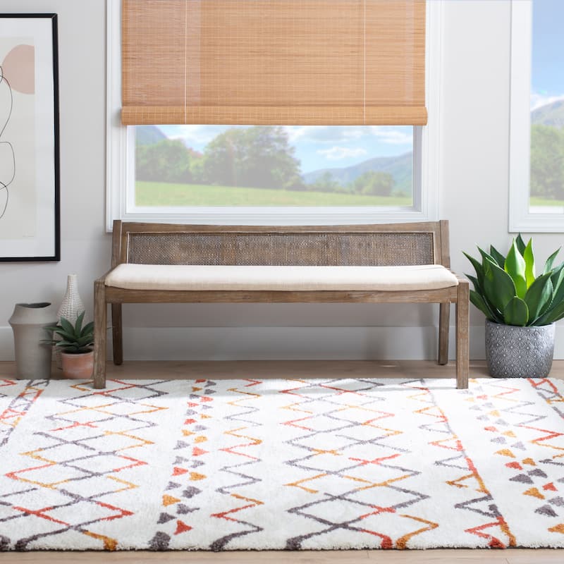 Buford Solid Wood Cane Bench - Brown
