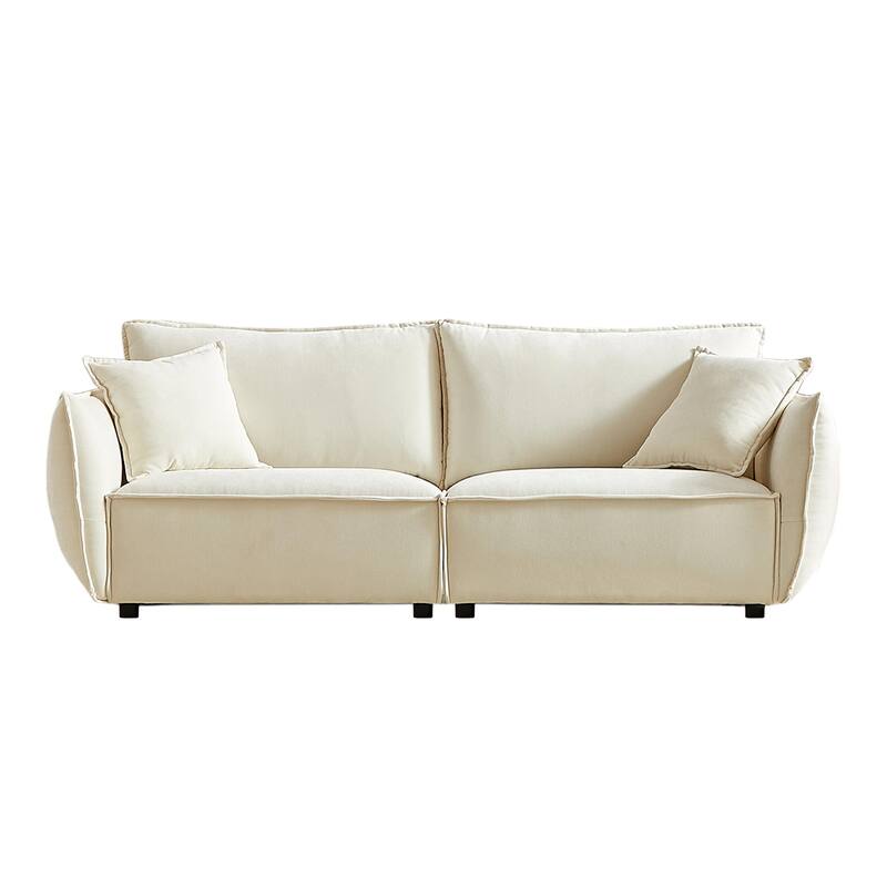 Convertible Chenille Sleeper Sofa Couch with Pillows, Modern Design for Living Rooms