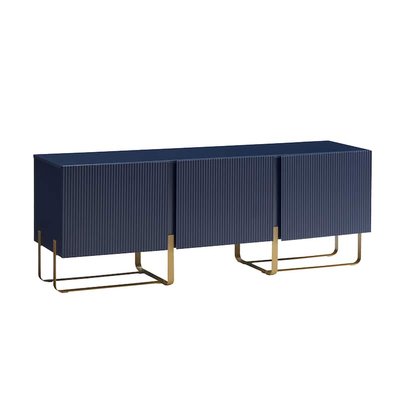 DH BASIC Modern 60-inch 3-Door Storage TV Stand by Denhour