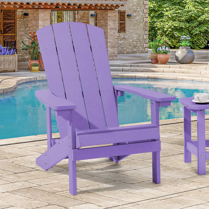 LIVOOSUN Adirondack Patio Chair Fire Pit Chair Weather Resistant - Purple