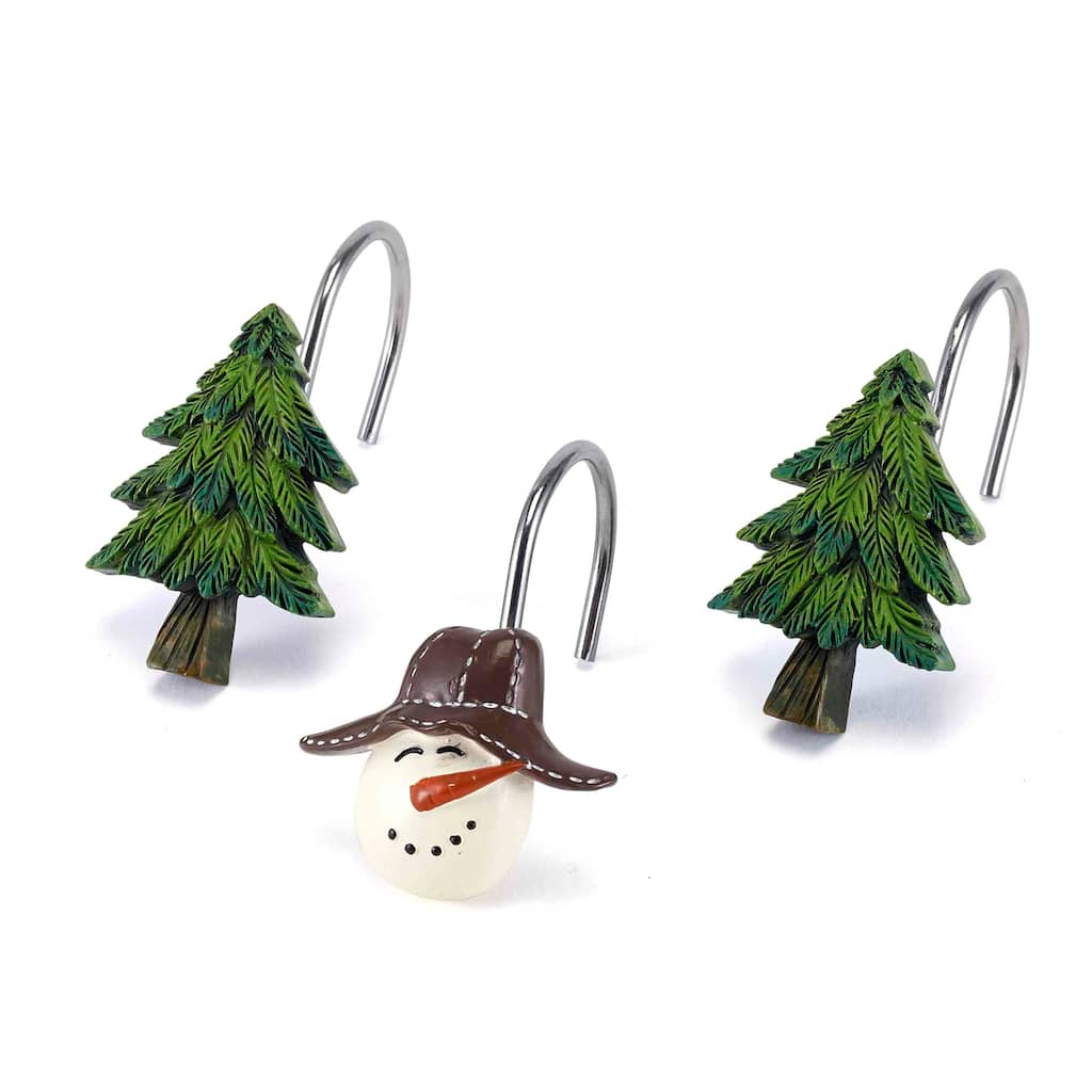 Avanti Linens Snowmen Gathering Shower Hooks - Multicolor