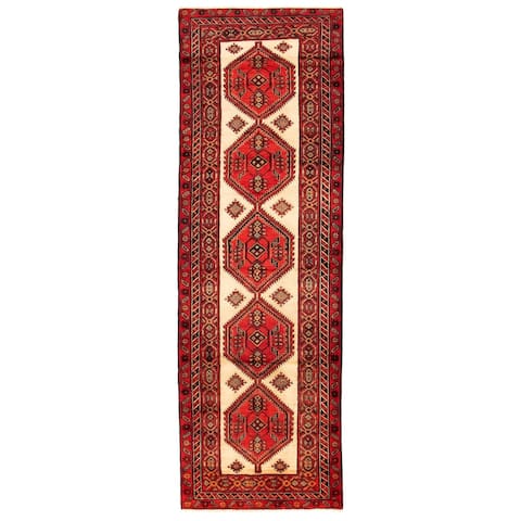 ECARPETGALLERY Hand-knotted Konya Anatolian Red Wool Rug - 3'6 x 11'0