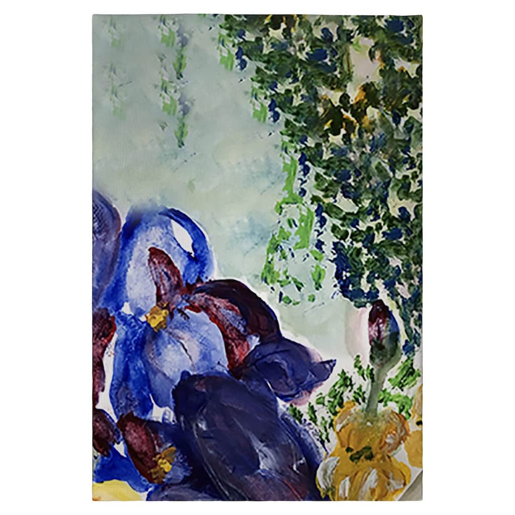 Yellow & Blue Iris Guest Towel - 20x20