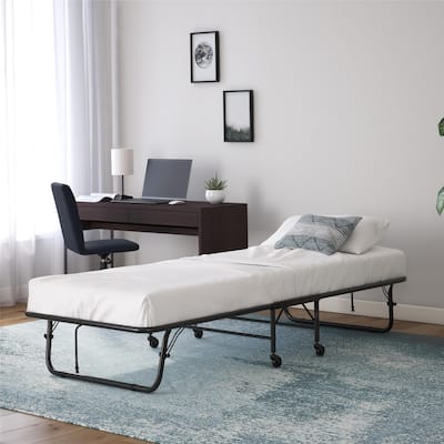 Signature Sleep Barry Folding Cot Guest Bed with 4 Inch Mattress