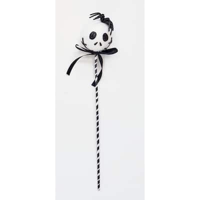 14" Halloween Ghost Pick With Spider, Set of 6