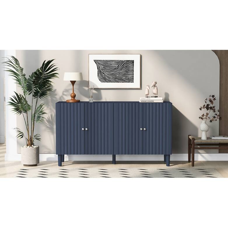 Modern MDF Sideboard with Adjustable Shelves & Sleek Design for Dining Room or Living Room Storage