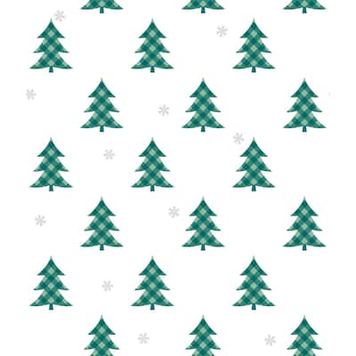 NextWall Plaid Pines Peel and Stick Wallpaper