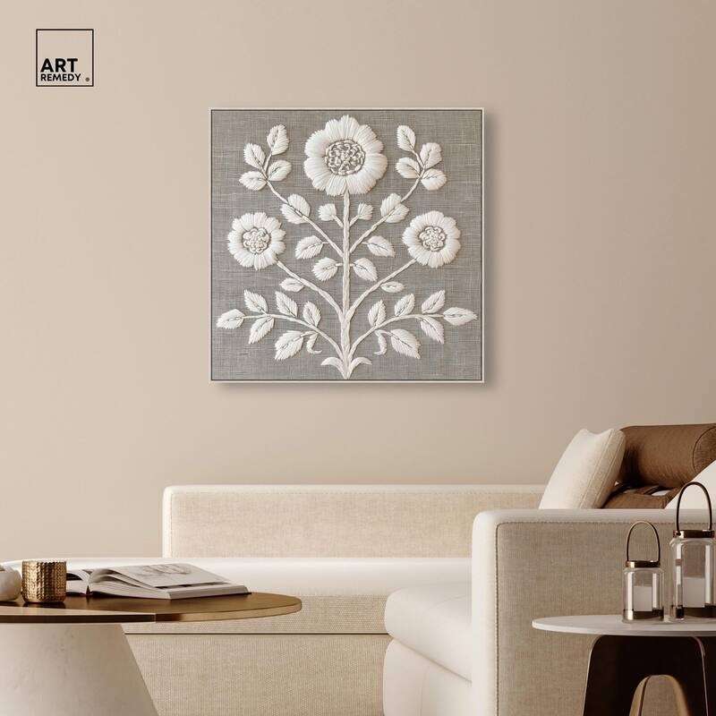Stitched Symmetry I Canvas by Art Remedy