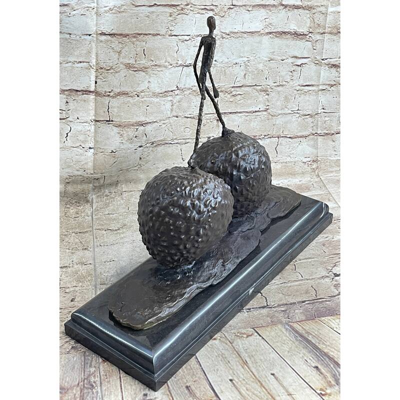 Walking Man Strawberry Alberto Giacometti Bronze Statue Sculpture 12 Inches X 12 Inches