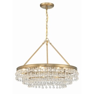 Calypso 6 Light Vibrant Gold Chandelier - 25"W x 19.75"H x 25"D
