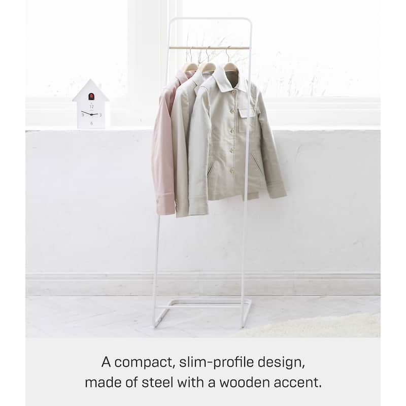 Yamazaki Home Coat Rack, Steel, Holds 11 lbs - L 15.75 x W 15.75 x H 55.12 inches