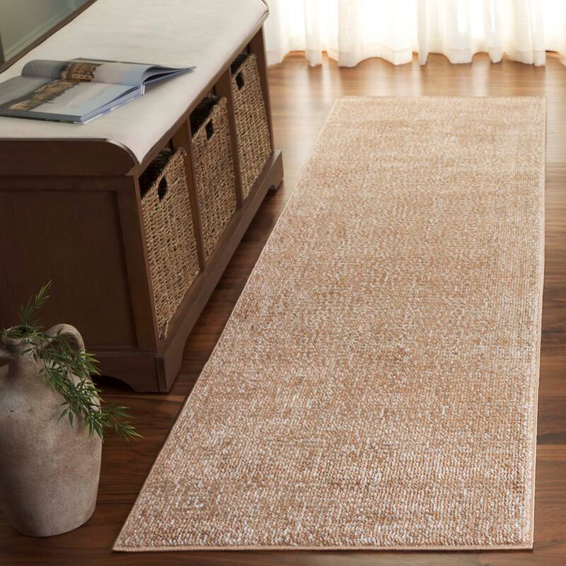 SAFAVIEH Hazel Erda Modern Contemporary Rug - 2' x 8' Runner - Gold/Beige