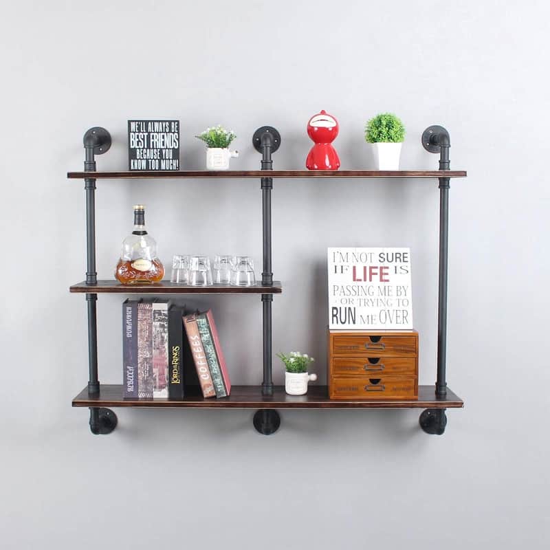 3-Tier Wall Mount Shelf - 9.8"D x 43.3"W x 37.8"H