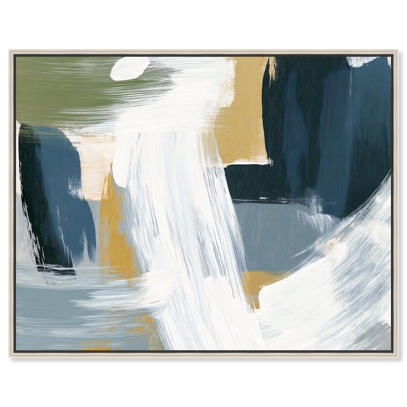 Moss Layers III Canvas by Art Remedy - Silver - 30" x 24"