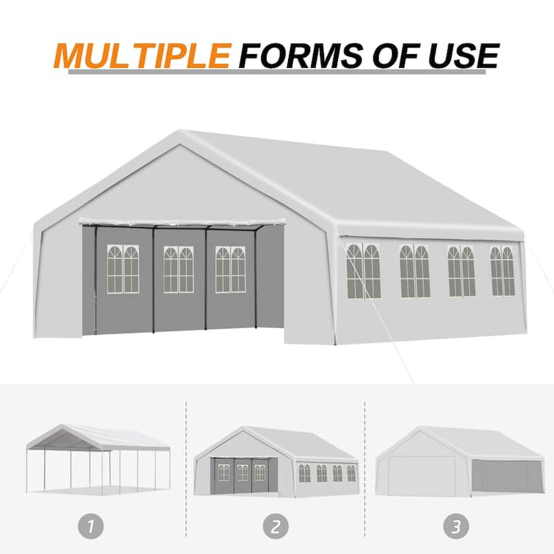 Aoodor Galvanized 20'W x 26'D Party Tent