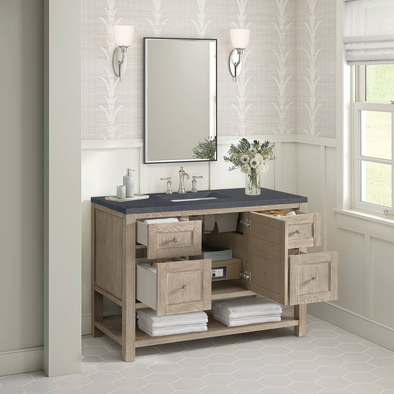 James Martin Vanities Breckenridge 48" Single Vanity, Whitewashed Oak