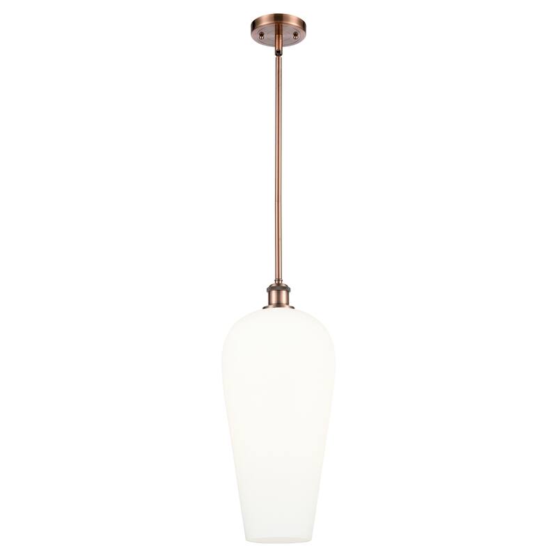 Innovations Lighting Endless Possibilities Ballston - Chelsea - 1 Light 8" Stem Hung Mini Pendant - Antique Copper/White