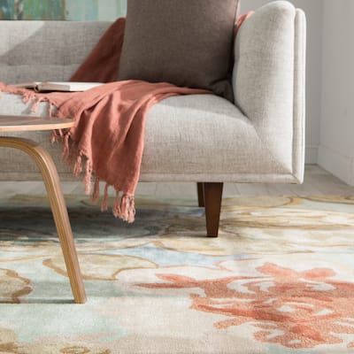 Petal Pusher Handmade Floral Area Rug