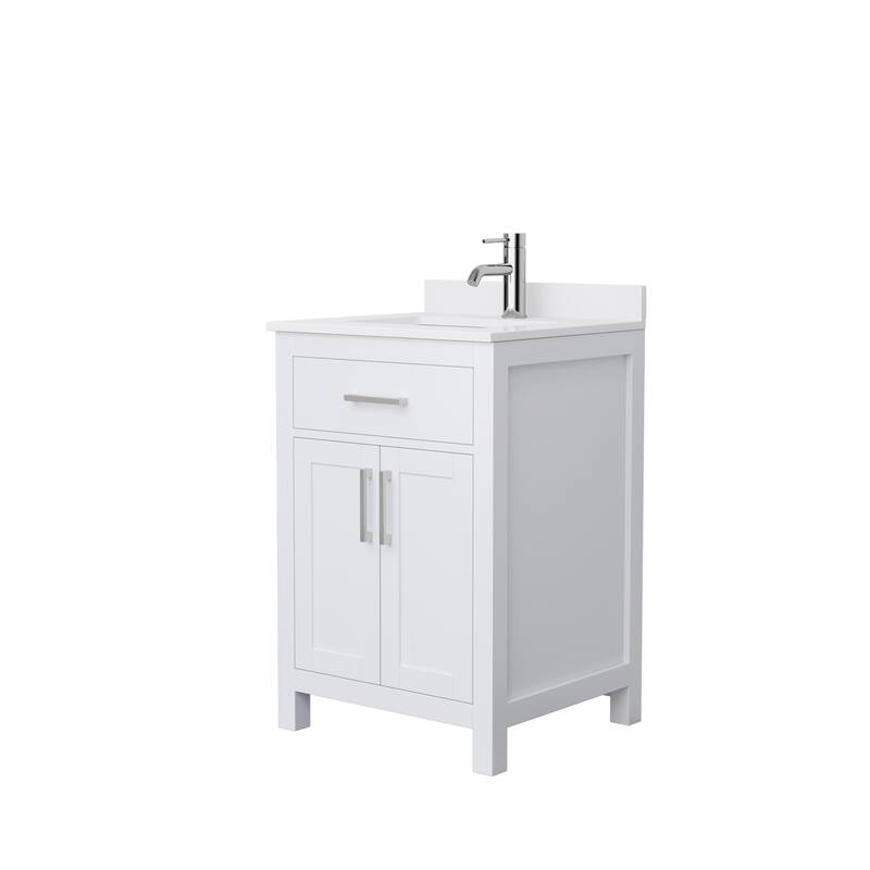 Beckett 24 Inch Single Vanity, Cultured Marble Top