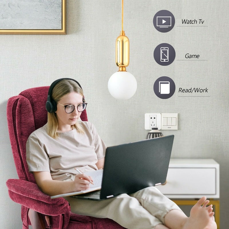 Mcombo Recliner Chair with Ottoman, Fabric Accent Chair with Vibration Massage, Swivel Chair with Wood Base, for Room 9099