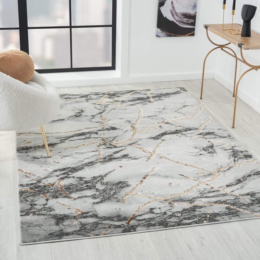 Luxe Weavers Marble Abstract Living Room Rug, Stain-Resistant Carpet
