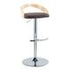 Option Brown PU/Natural Wood/Chrome Metal
