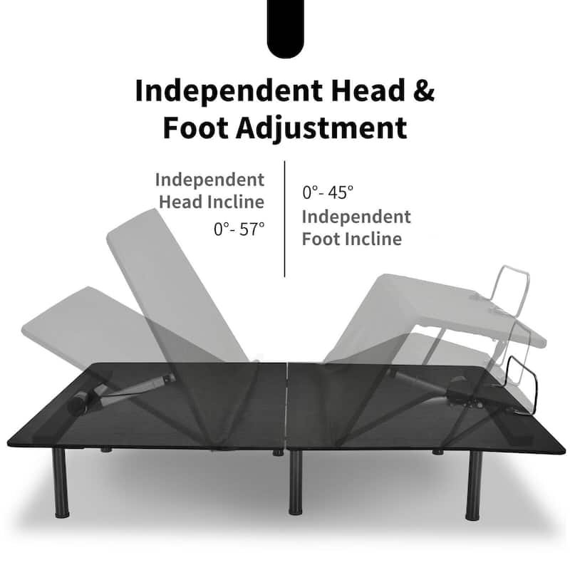 Adjustable Bed Base Frame with Wireless Remote Control