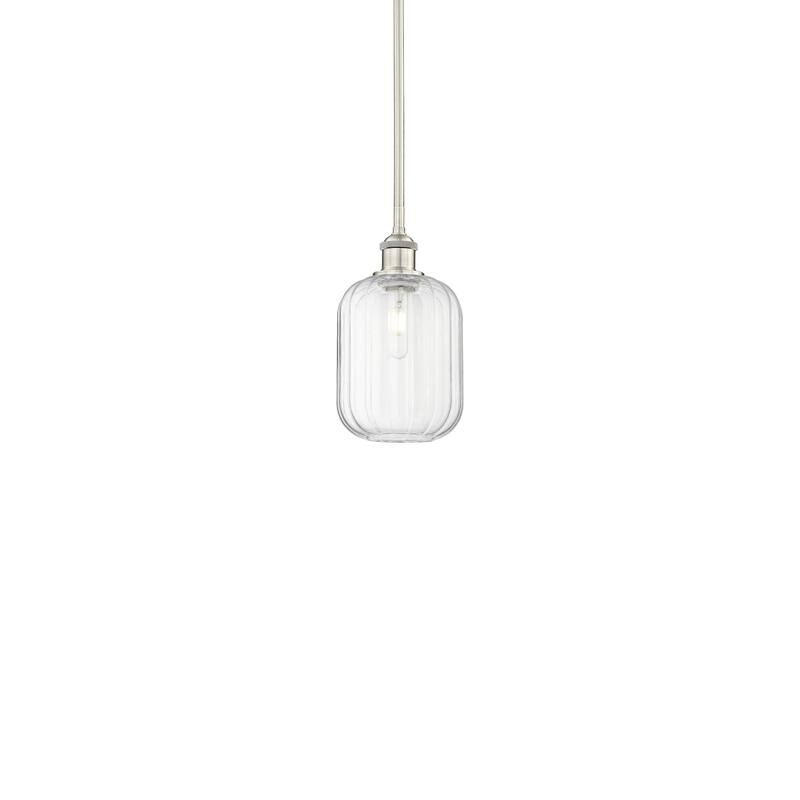 Innovations Lighting 616-1S-12-7 Preston Pendant Preston 7" Wide Mini - Brushed Satin Nickel / Clear
