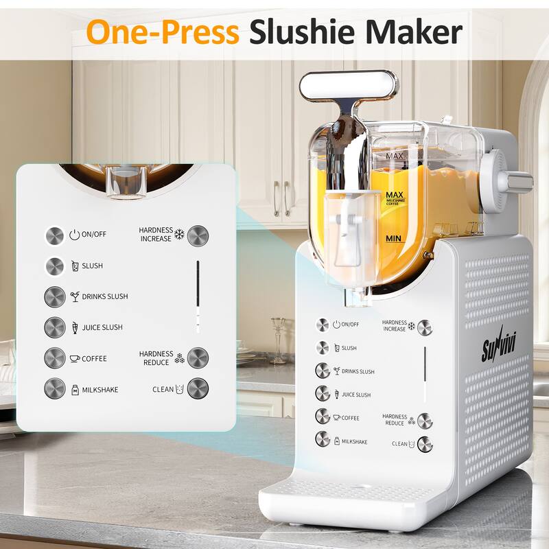 Single-Tank Slushie Maker with Rapid Chill, Self-Cleaning, 5 Drink Modes