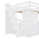 preview thumbnail 20 of 58, Full Size Multifunctional Loft Bed with Wardrobe With Shelves,A Side Desk With 2 Drawers,A Movable Table