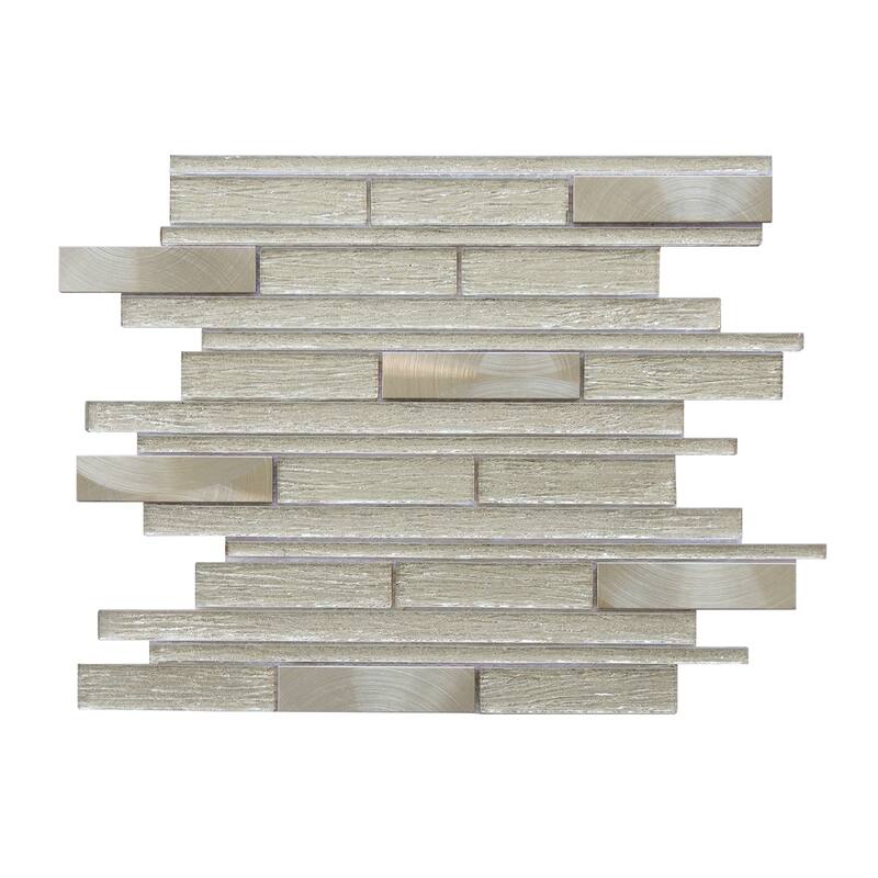 Altair Ardcarn Rectangular Laminated Glass Mosaic Mix Aluminum Wall Tile