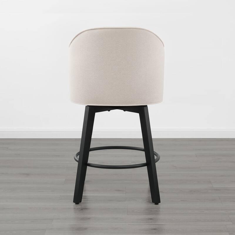 Spruce & Spring Kaylee Modern Swivel Counter Height Bar Stools with Arm