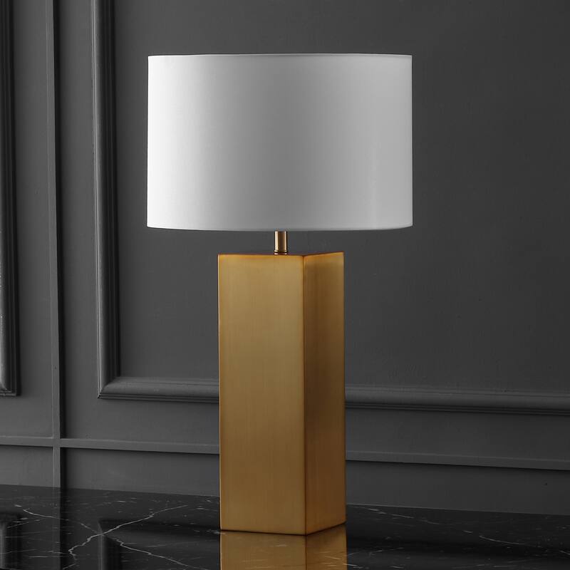 SAFAVIEH Couture Hank Metal Square Table Lamp - 16"W x 16"D x 28"H