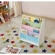 preview thumbnail 8 of 7, Kids Funnel Charlie White Kids Wooden Canvas Sling Magazine Bookcase