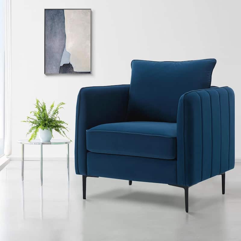 Accent Chair for Living Room, =Comfy Single Sofa Chair Mid-Century Modern Armchair