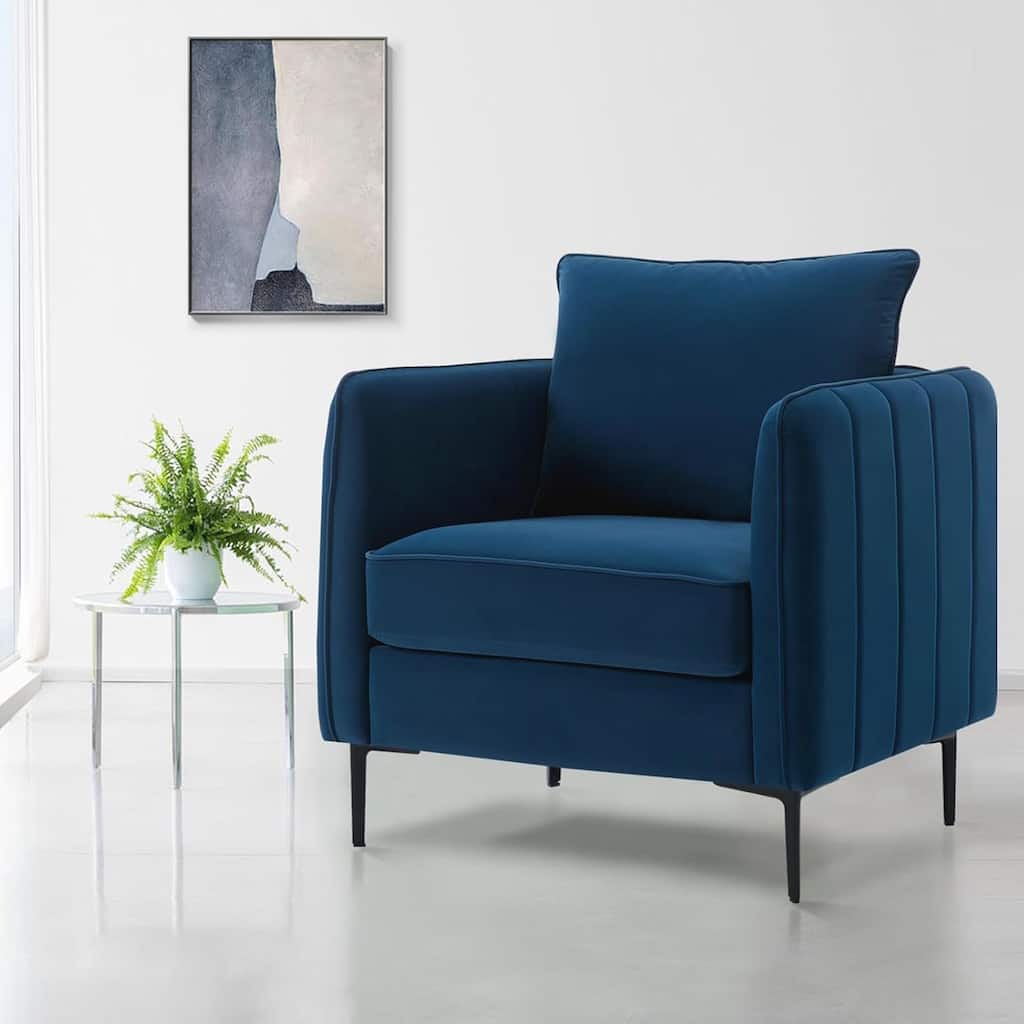 Accent Chair for Living Room, =Comfy Single Sofa Chair Mid-Century Modern Armchair