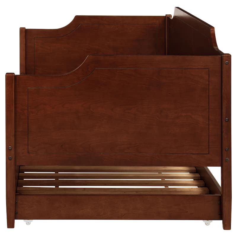 Wellston Cherry Wood Twin Daybed With Trundle