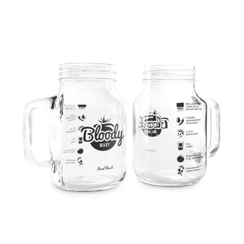 Final Touch Bloody Mary Mason Jar Mugs Set