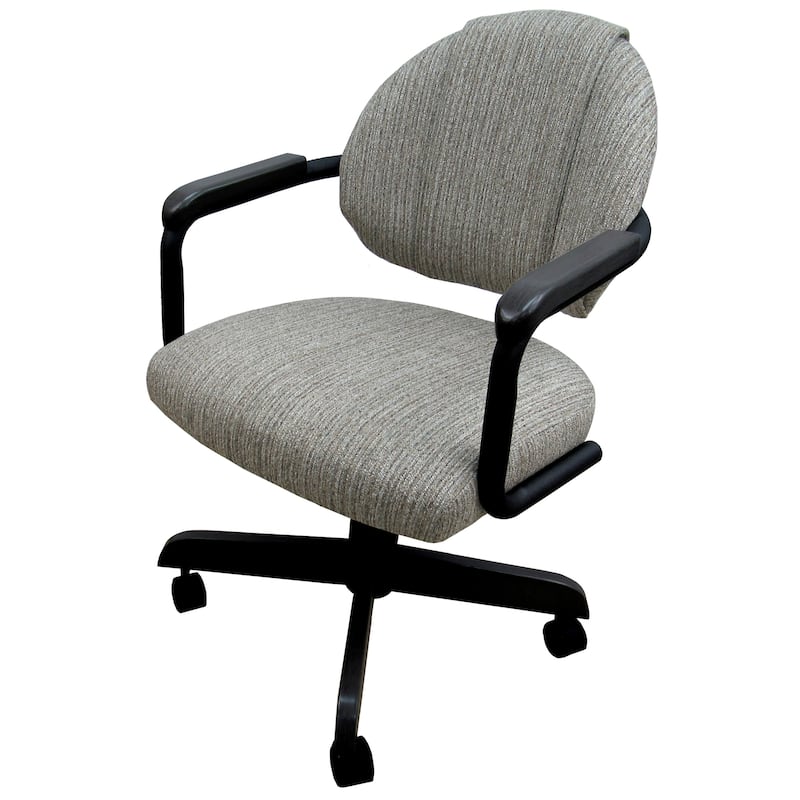 Swivel Tilt Kitchen Caster Chair with Wheels M-79 - 18 inch Seat - BlueSky - Black