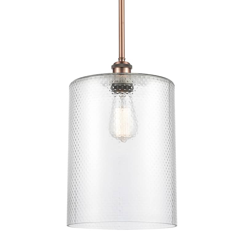 Innovations Lighting 516-1S-14-9-L Cobbleskill Pendant Cobbleskill 9" - Clear / Antique Copper