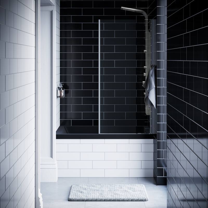 Lausanne 48" X 32" Right-Hand Drain Alcove Bathtub In Matte Black - 32x48 Right