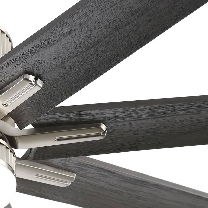 76 Inch Ceiling Fan with Light and Remote,8 Solid Wood Blades,Smart Control,Reversible Airflow - 76 inch