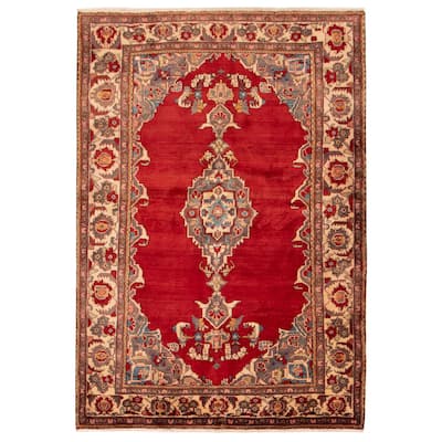 Andelz Red Rug 4'3" x 6'9" - 5'3 x 7'9