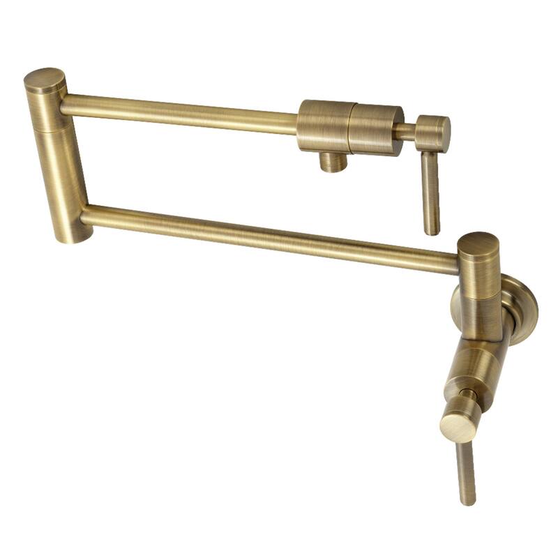 Concord Wall Mount Pot Filler - Antique Brass