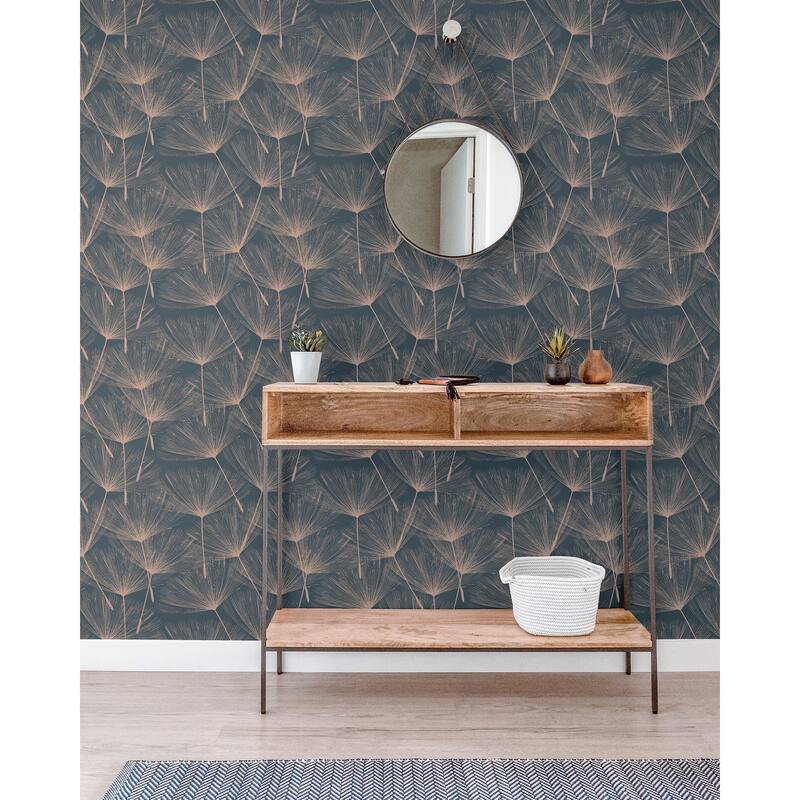 Arthouse Kazue Metallic Dandelion Wallpaper