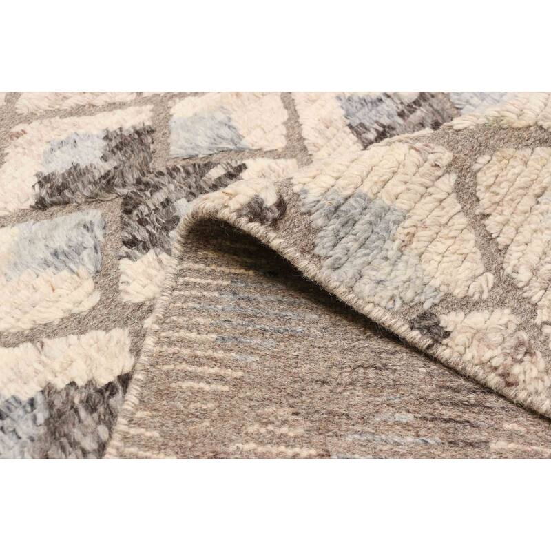 ECARPETGALLERY Hand-knotted Tangier Cream Wool Rug - 5'2 x 7'6