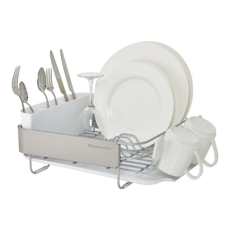 KitchenAid Stainless Steel Wrap Compact Dish Rack 16.06 Inch Bed Bath Beyond 34134388