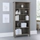 preview thumbnail 32 of 40, Bush Furniture Salinas Tall 5 Shelf Bookcase with Adjustable Shelves Driftwood Gray