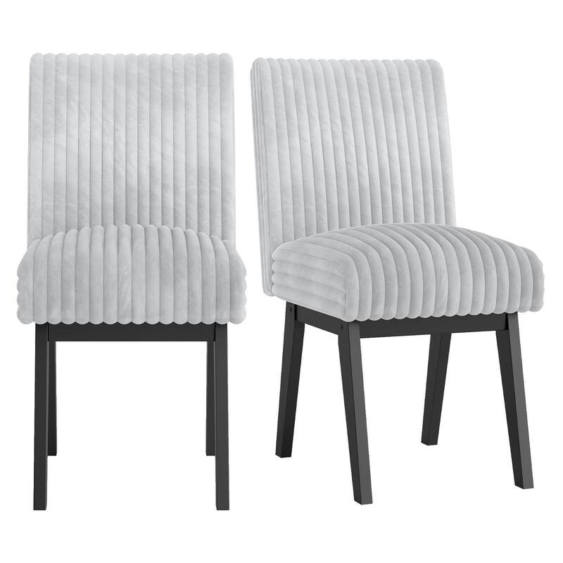 Costway Dining Chairs Set of 2/4 with Padded Seat, Rubber Wood Legs & - 2 PCS - Set of 2